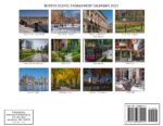 Front cover: collage of Boston scenes for the 2027 engagement calendar, featuring waterfront, gardens, streets, and landmarks with captions.