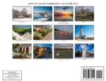 Cover page of the Cape Cod Scenic Engagement Calendar 2027 with a grid of Cape Cod photos from multiple towns (Barnstable, Chatham, Sandwich, Brewster, etc.).