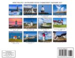 Cover page showing a grid of New England lighthouse photos for the 2027 Scenic Engagement Calendar.
